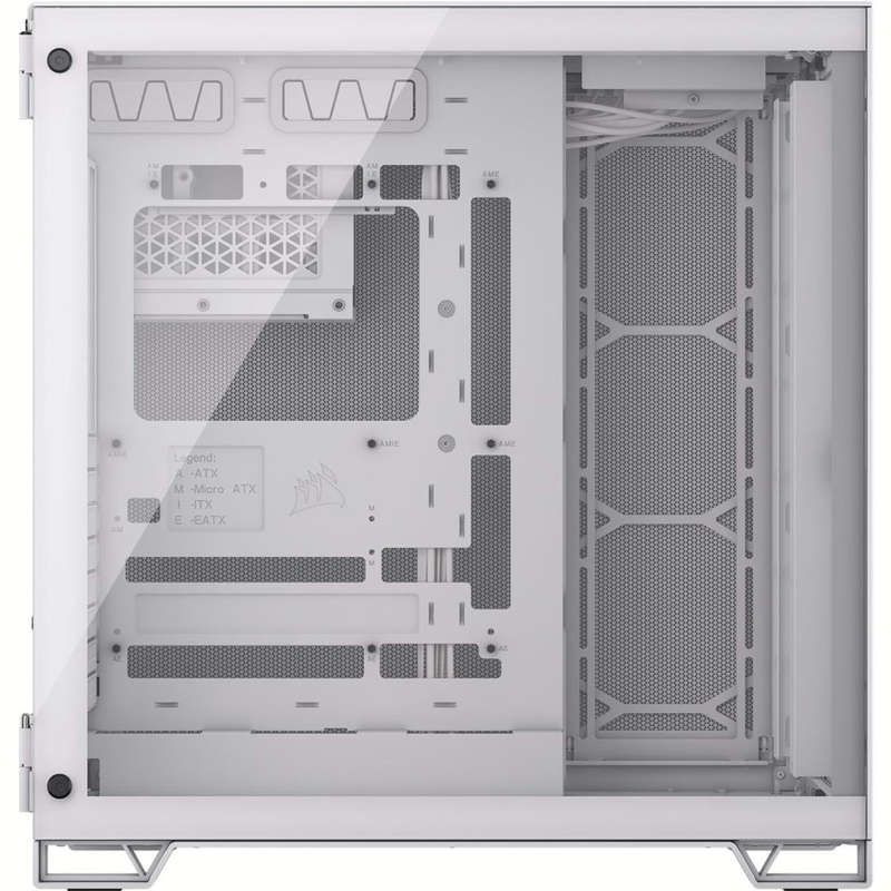 Corsair 6500D Airflow Tempered Glass ATX Dual Chamber Mid Tower Gaming PC Case - White