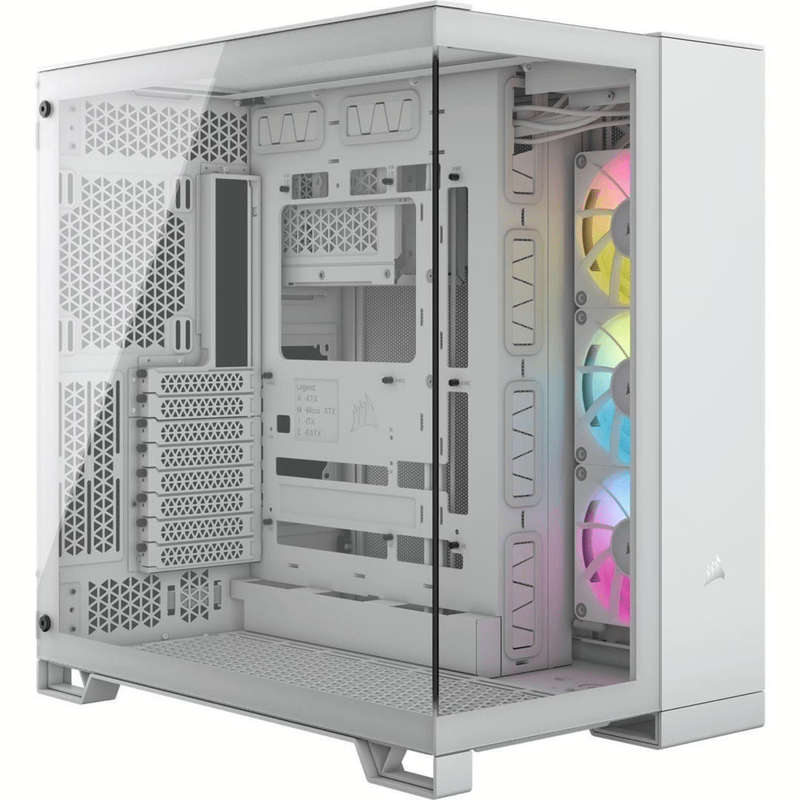 Corsair iCUE Link 6500X RGB Tempered Glass Steel ATX Mid-Tower Gaming PC Case - White