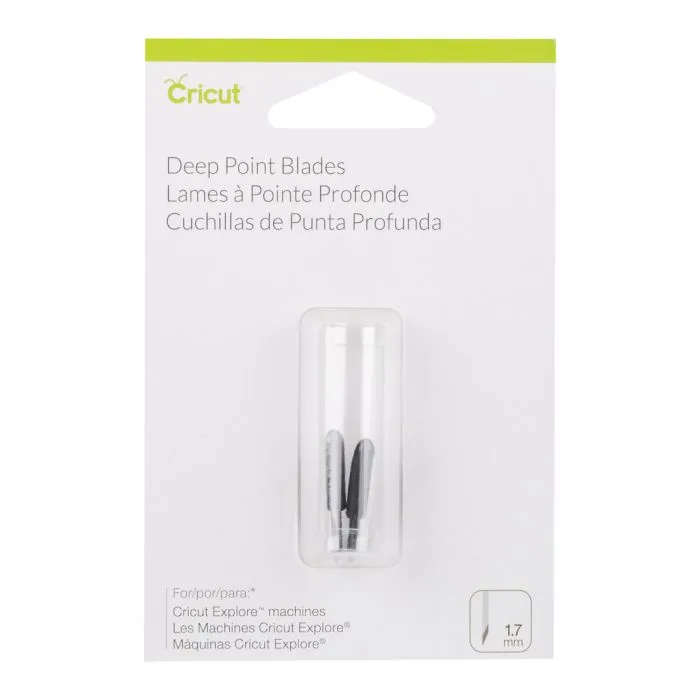 2003535 - Cricut Explore + Maker Deep-Point Replacement Blades 2-Pack.