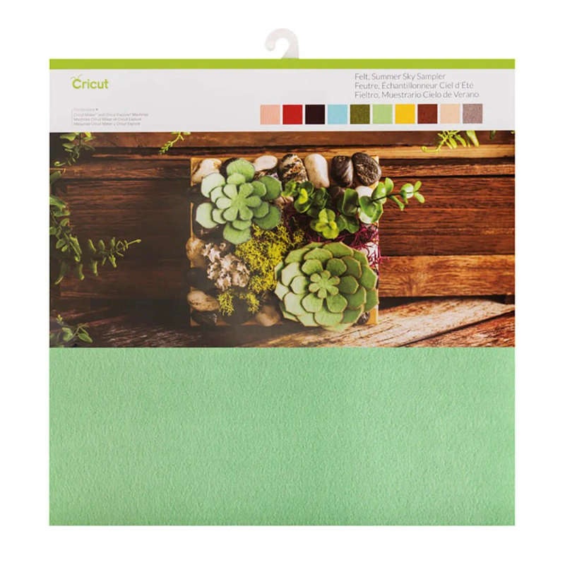 2003829: Cricut Felt 10 Sheet Sampler 12X12'' (Summer Sky)
