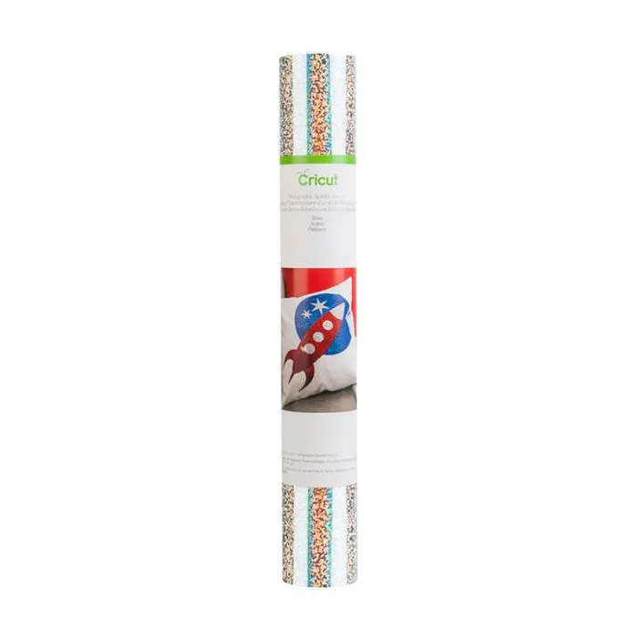 2004140 - Cricut Holographic Sparkle Iron-On 30x60cm (Silver); .