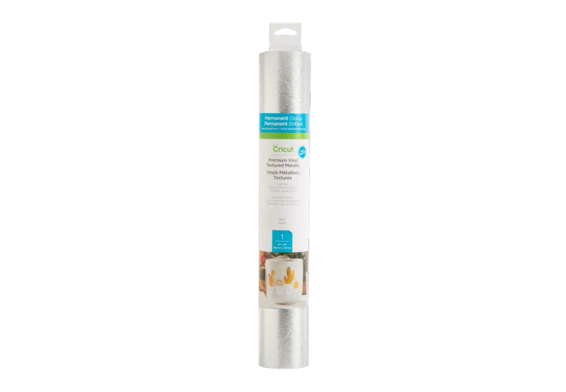 2005227 - Cricut PREMIUM TEXTURed METALLIC Vinyl Silver 12X48
