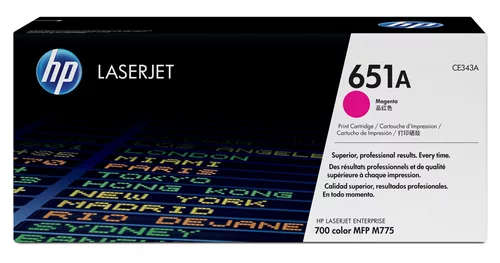 HP 651A Magenta Toner Cartridge 16,000 Pages Original CE343A Single-pack