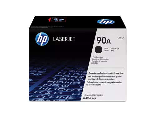 HP 90A Black Toner Cartridge 10,000 Pages Original CE390A Single-pack