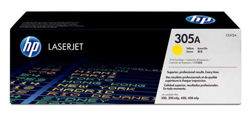 HP 305A Yellow Toner Cartridge 2,600 Pages Original CE412A Single-pack