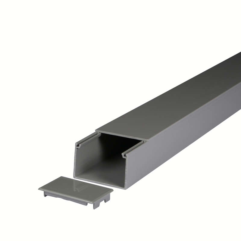100x100mm Grey PVC Trunking, 3m length