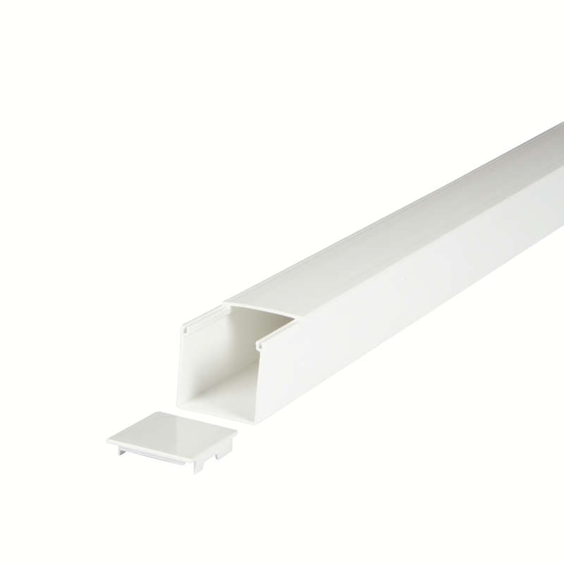 75x50mm White PVC Trunking, 3m length