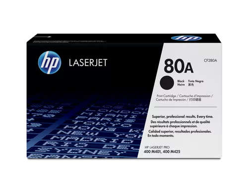 HP 80A Black Toner Cartridge 2,560 Pages Original CF280A Single-pack