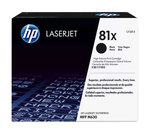 HP 81X Black High Yield Toner Cartridge 25,000 Pages Original CF281X Single-pack