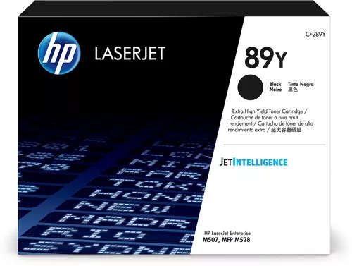 HP 89Y Black Extra High Yield Toner Cartridge 20,000 pages Original CF289Y Single-pack