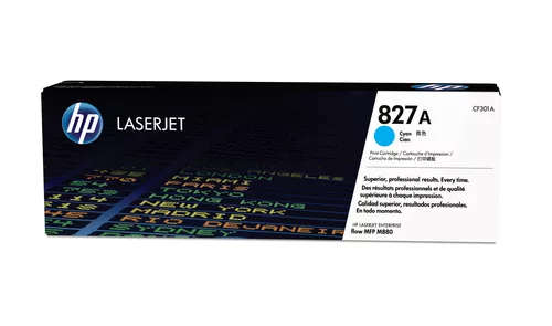 HP 827A Cyan Toner Cartridge 32,000 Pages Original CF301A Single-pack