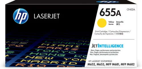 HP 655A Yellow Toner Cartridge 10,500 Pages Original CF452A Single-pack