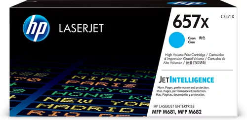 HP 657X Cyan High Yield Toner Cartridge 23,000 Pages Original CF471X Single-pack