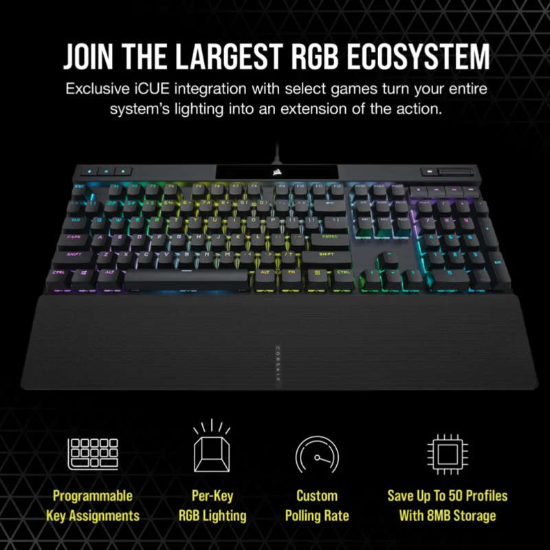 Corsair K70 RGB Pro Mechanical Gaming Keyboard Cherry MX Speed