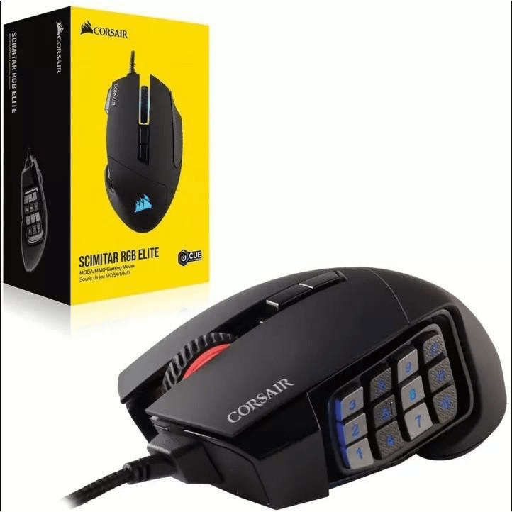 Corsair SCIMITAR RGB ELITE USB Type-A Optical 18000dpi Gaming Mouse