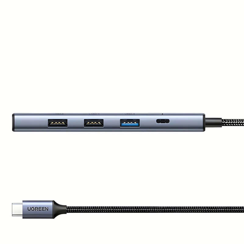 UGREEN Revodok 5-in-1 Type-C Hub | 4K HDMI, USB-A and Type-C Ports  Silver