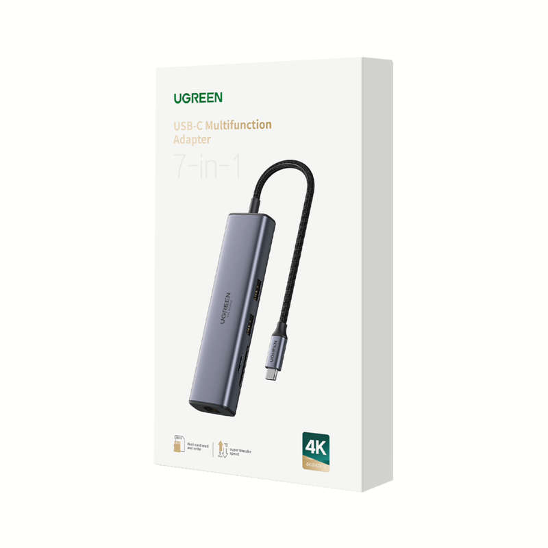 UGREEN Revodok 7-in-1 Type-C Hub - Silver