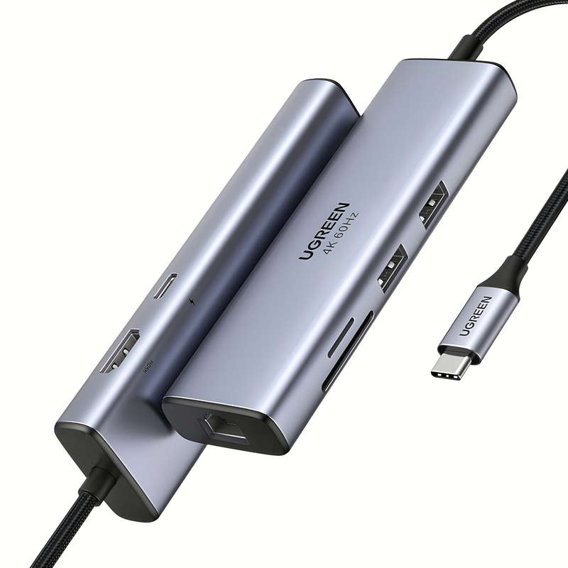 UGREEN Revodok 7-in-1 Type-C Hub - Silver