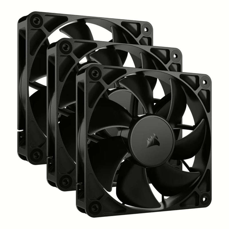 Corsair RS120 120mm PWM Computer Case Fan Black 3-pack