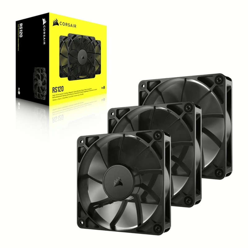Corsair RS120 120mm PWM Computer Case Fan Black 3-pack