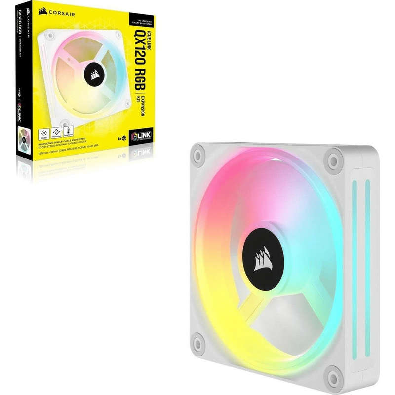 Corsair iCUE Link QX120 ARGB 120mm PC Case Fan White