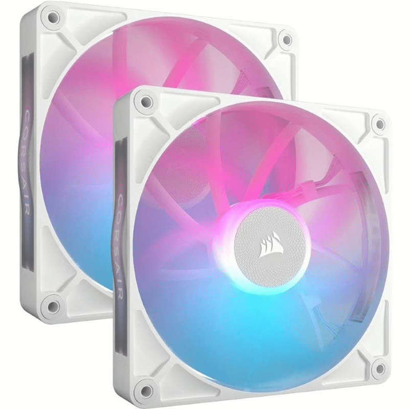 Corsair iCUE Link RX140 RGB 140mm PWM 1700 RPM PC Case Fan Twin Pack - White