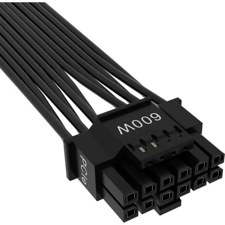 CORSAIR 12+4pin PCIe Gen 5 Type-4 600W 12VHPWR cable; flat ribbon; black