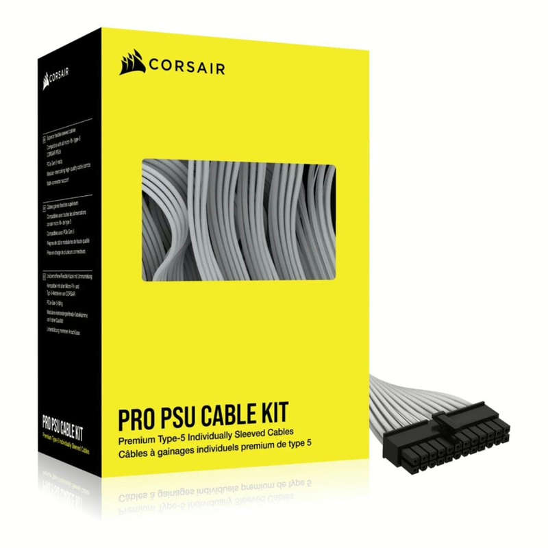 Corsair Premium Individually Sleeved Type-5 PSU Cables Pro Kit - White