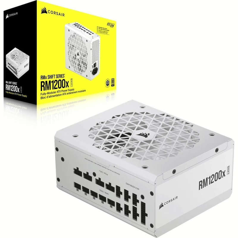 Corsair RM Series RM1200x Shift 1200 Watt 80 PLUS Gold Fully Modular ATX PSU - White