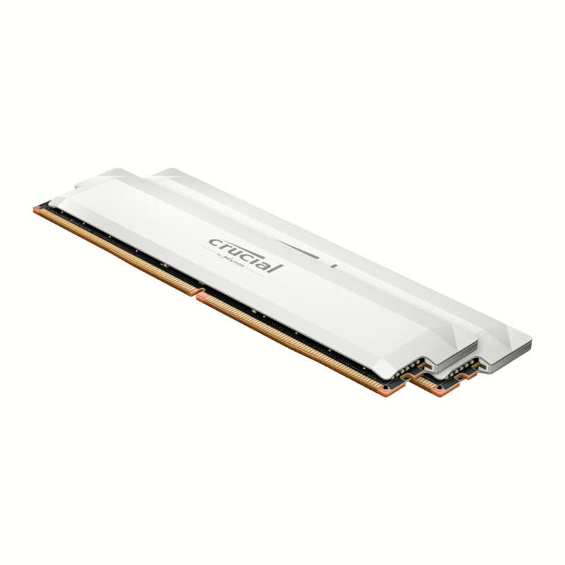 Crucial Pro DDR5 6000MHz 32GB Overclocking Memory Kit  White