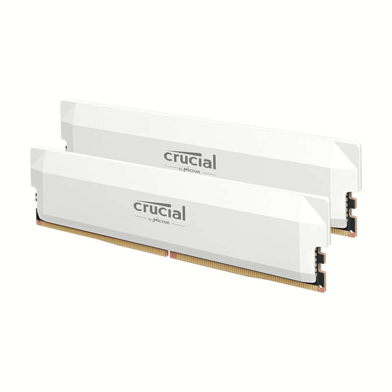 Crucial Pro DDR5 6000MHz 32GB Overclocking Memory Kit  White
