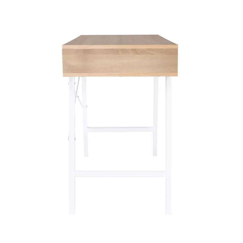 Everfurn Rain Work Desk Two Drawers Steel Frame Adjustable Feet Study Desk