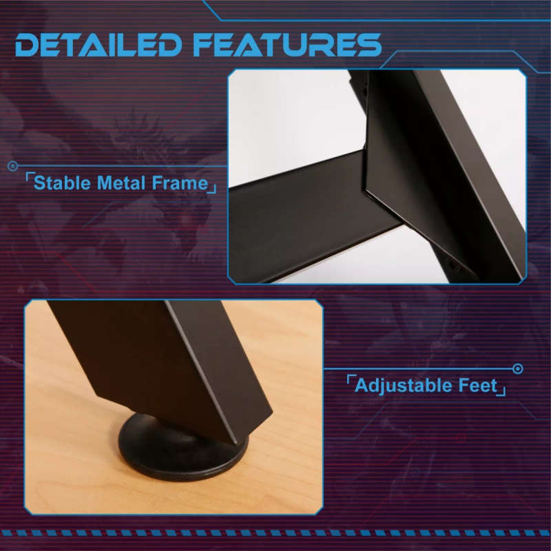 Volkano VX Gaming Donahue Gaming Desk with Headphone Hook Black