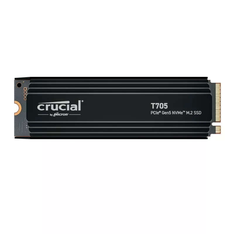 Crucial T705 4TB M.2 NVMe Gen5 with Heatsink NAND SSD