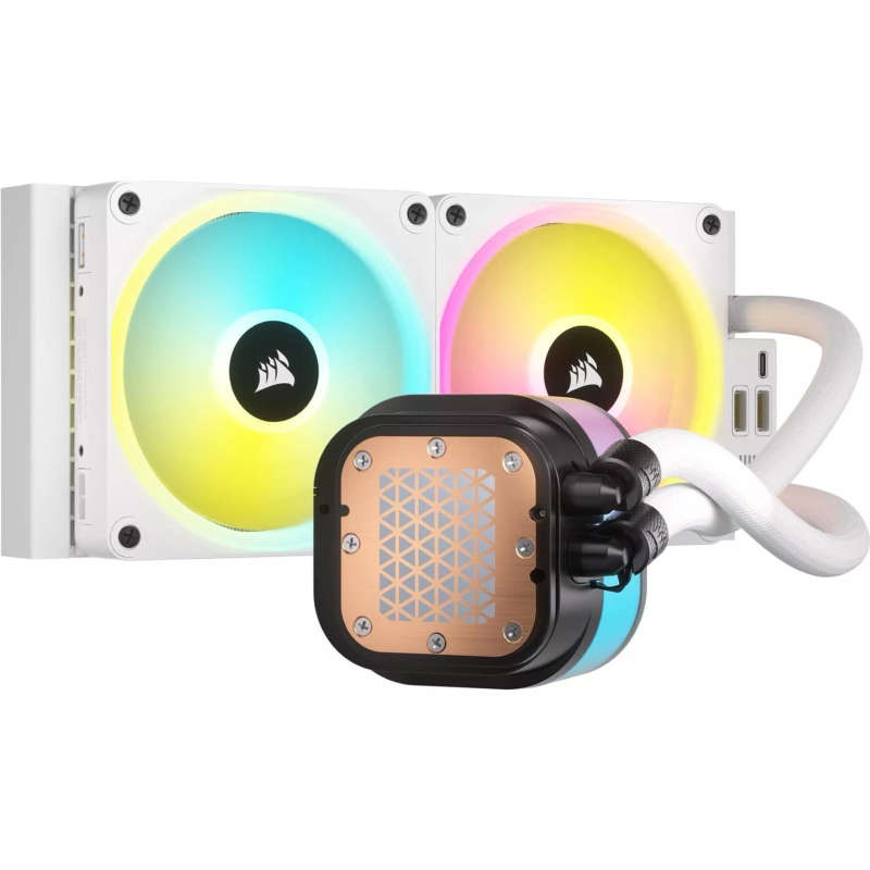Corsair iCUE Link H100i RGB AIO 240mm Liquid CPU Cooler White