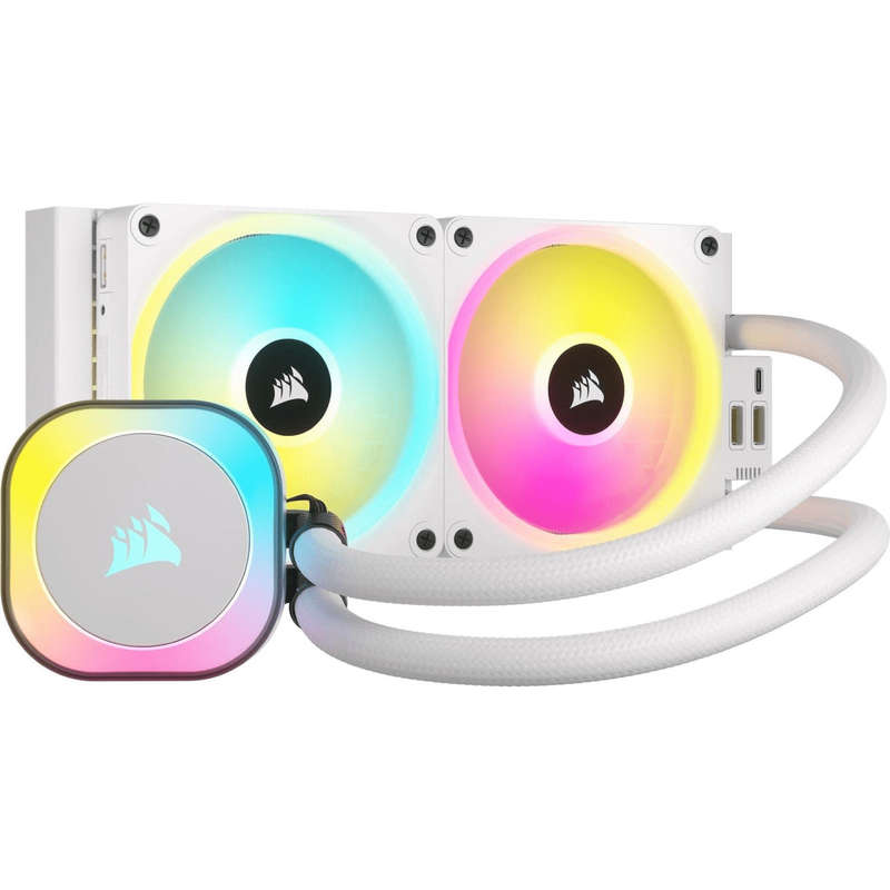 Corsair iCUE Link H100i RGB AIO 240mm Liquid CPU Cooler White