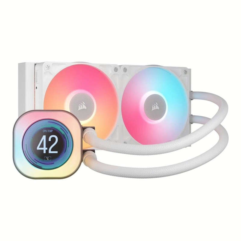 Corsair iCUE Link Titan 240 RX LCD 240mm Liquid CPU Cooler - White
