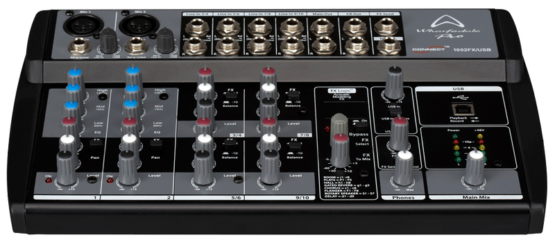 Wharfedale Connect 1002FX USB 2xMono 4xStereo Channel Mixer