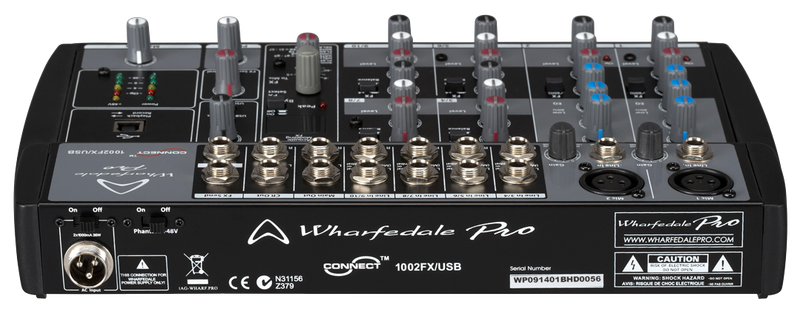 Wharfedale Connect 1002FX USB 2xMono 4xStereo Channel Mixer