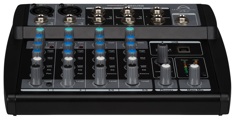 Wharfedale Connect 802 2xMono Mic/Line Ch. & 2xStereo Channel Mixer - USB