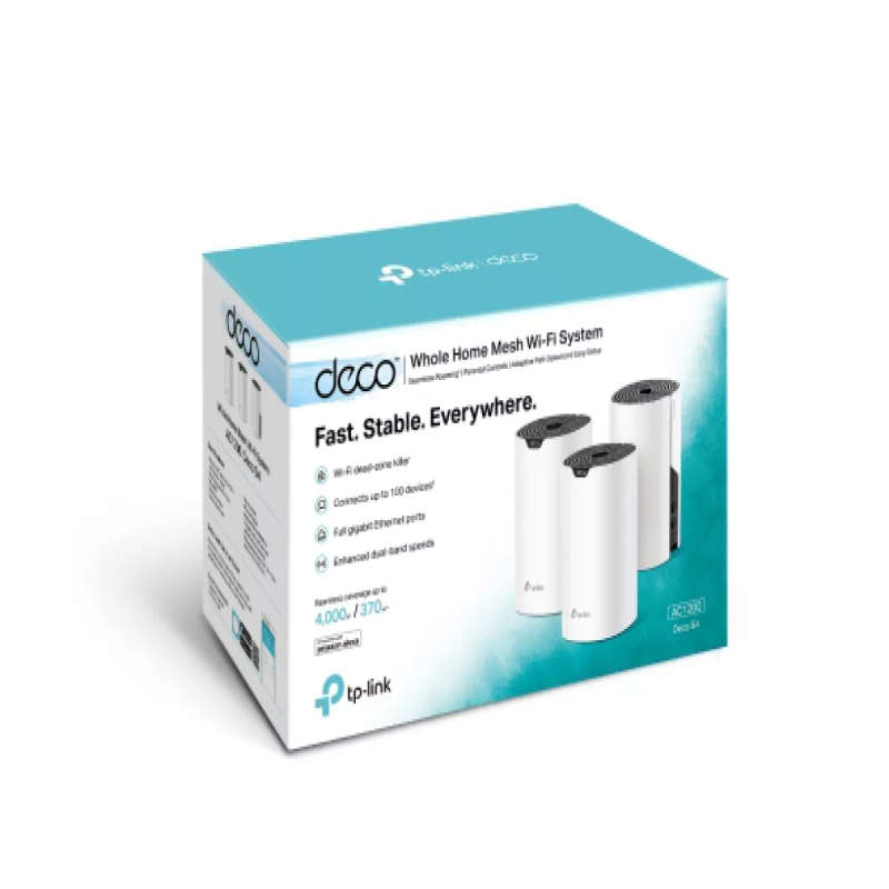 TP-Link Deco S4(3-pack) AC1200 Whole-Home Mesh Wi-Fi System