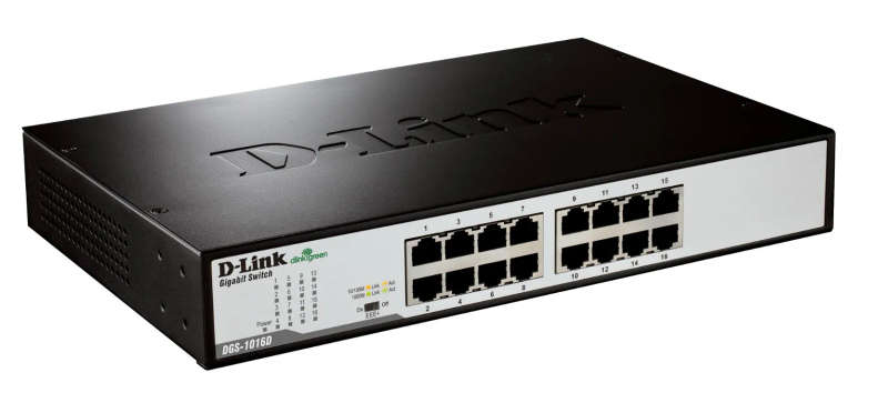 D-Link DGS-1016D 16-Port Gigabit Unmanaged Desktop Switch