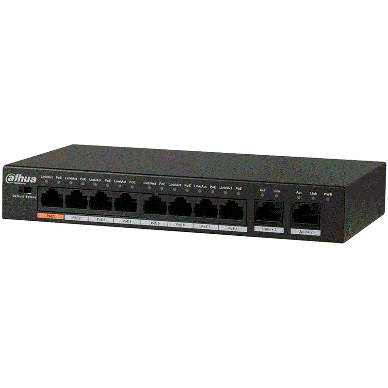 Dahua 10-Port Fast Ethernet PoE+ BT 90W