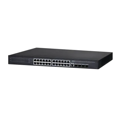 Dahua 24-Port PoE Gigabit Managed Switch  Layer 2 network management PoE switch