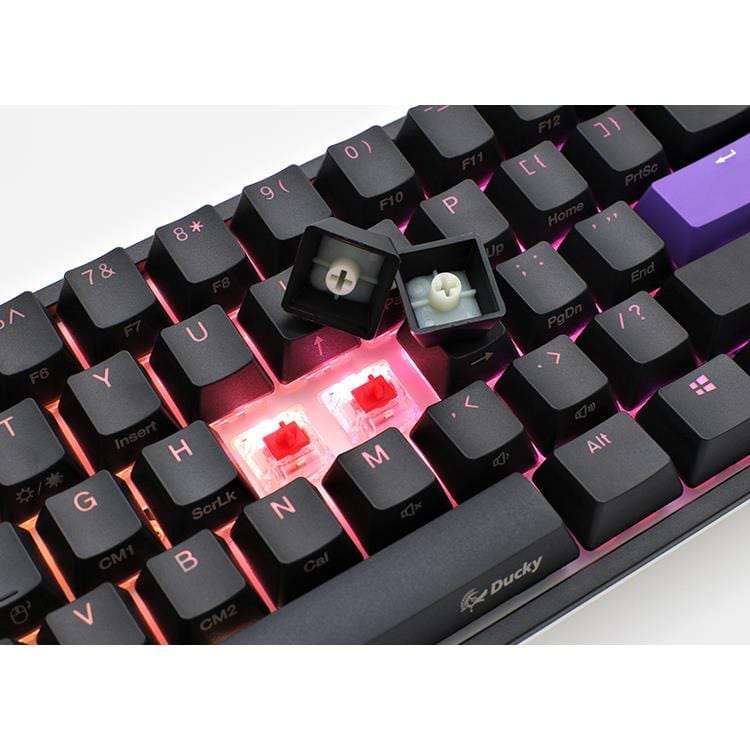 Ducky One 2 Pro Mini 60 Cherry MX Blue Clicky Mechanical Wired Gaming Keyboard - Black