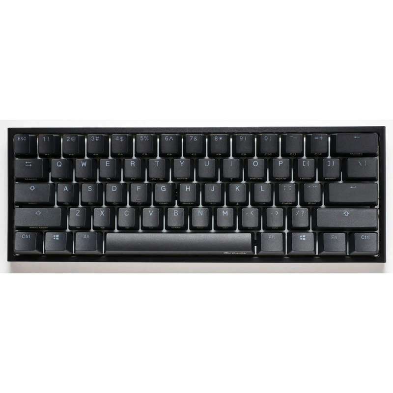 Ducky One 2 Pro Mini 60 Cherry MX Speed Silver Linear Mechanical Wired Gaming Keyboard - Black