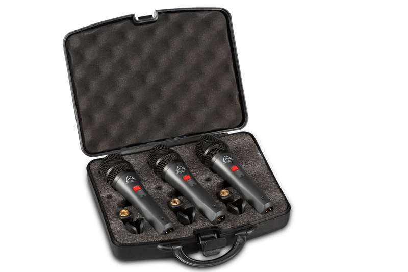 Wharfedale Wharfedale Pro Super-Cardioid Dynamic Microphone, 3-Pack