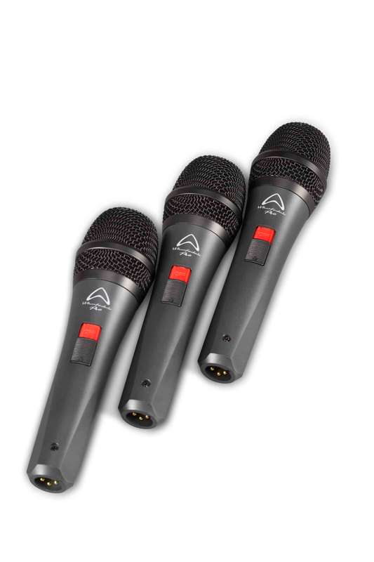 Wharfedale Wharfedale Pro Super-Cardioid Dynamic Microphone, 3-Pack