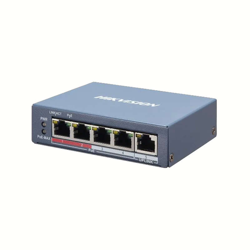 Hikvision 5-port Fast Ethernet Smart Managed Switch with 4-port PoE