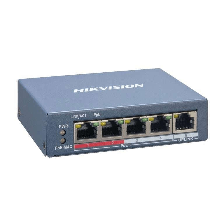 Hikvision 5-port Fast Ethernet Smart Managed Switch with 4-port PoE